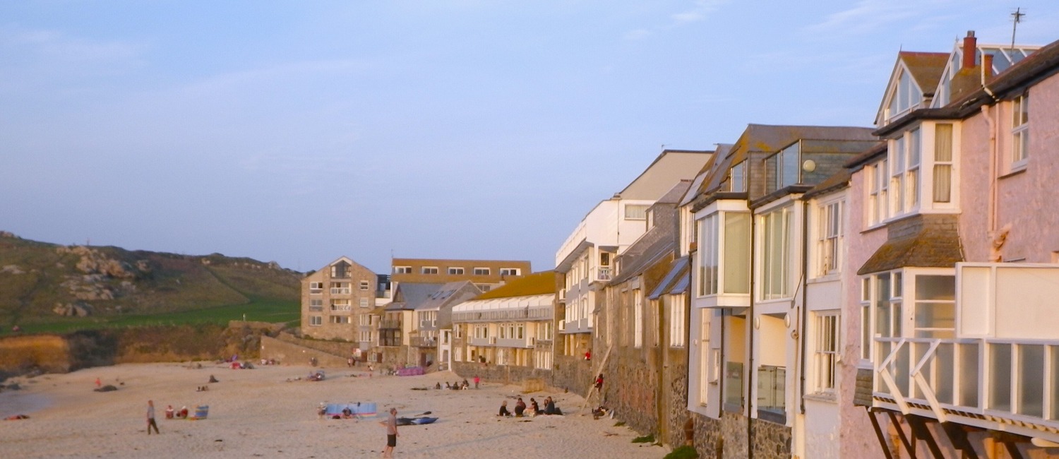 Sea front buildings in St Ives